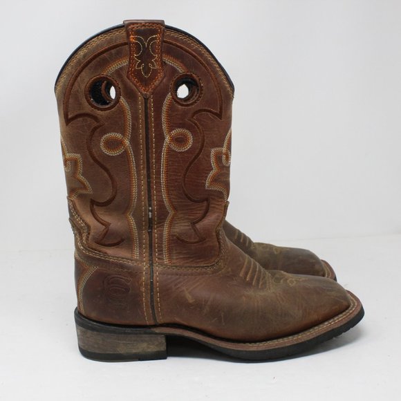Dan Post Shoes - Dan Post Boots Women's 6M Brown Jesse Barnyard Square Toe Western Cowboy DP6052
